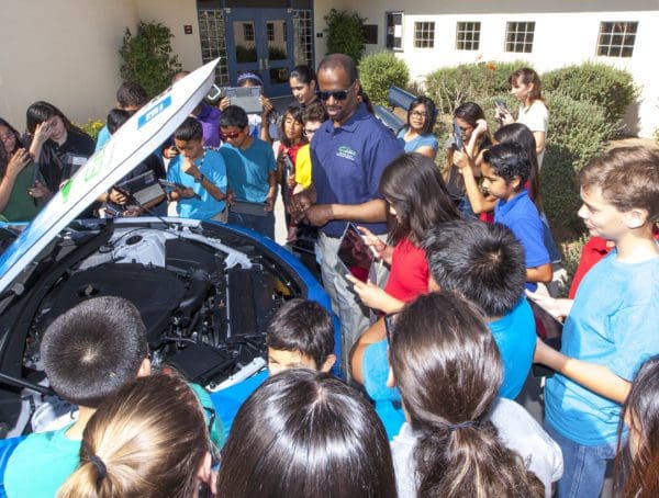 EcoCAR 3 teams have arrived in Yuma, AZ at the GM Desert Proving Grounds (DPG) and will undergo various safety and technical inspections to qualify for on road vehicle testing. Teams will be evaluated on their vehicle’s dynamic safety, handling, and energy consumption in various events.