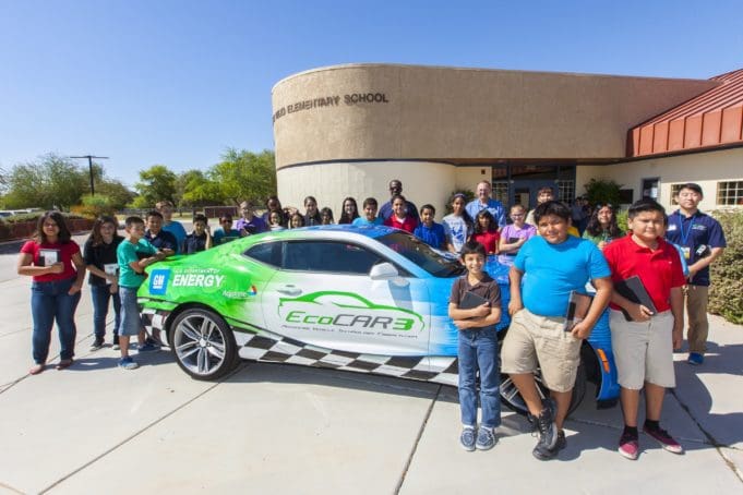 EcoCAR 3 teams have arrived in Yuma, AZ at the GM Desert Proving Grounds (DPG) and will undergo various safety and technical inspections to qualify for on road vehicle testing. Teams will be evaluated on their vehicle’s dynamic safety, handling, and energy consumption in various events.