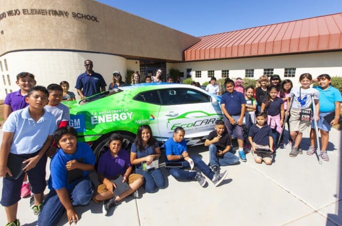 EcoCAR 3 teams have arrived in Yuma, AZ at the GM Desert Proving Grounds (DPG) and will undergo various safety and technical inspections to qualify for on road vehicle testing. Teams will be evaluated on their vehicle’s dynamic safety, handling, and energy consumption in various events.