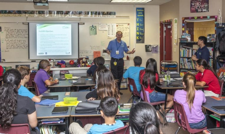 EcoCAR 3 teams have arrived in Yuma, AZ at the GM Desert Proving Grounds (DPG) and will undergo various safety and technical inspections to qualify for on road vehicle testing. Teams will be evaluated on their vehicle’s dynamic safety, handling, and energy consumption in various events.