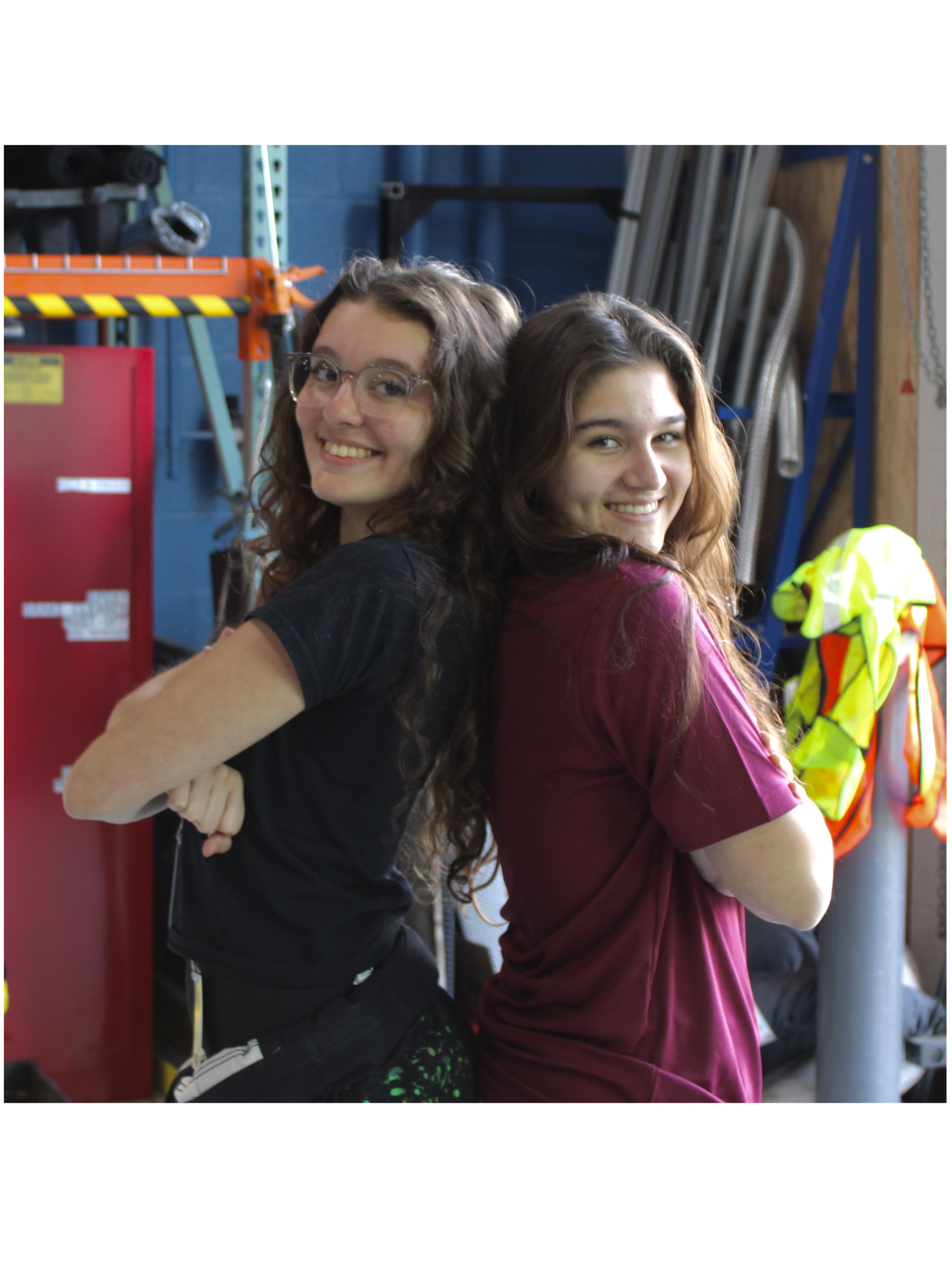 with another ecocar team member
